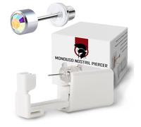 KIT de perforador Pistola desechable estéril para hacer aretes con hisopos con alcohol y marcador fácil de usar en casa Adecuado para mujeres y hombres para oreja y hélice WARRIOR 6 piezas