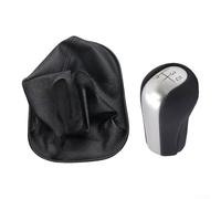 Kit de perilla de cambio y cubierta antipolvo para Toyota para Vios 2008 2009 2010 2011 2012 ABS Soporte estructural y acabado de cuero (C)