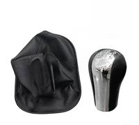 Kit de perilla de cambio y cubierta antipolvo para Toyota para Vios 2008 2009 2010 2011 2012 ABS Soporte estructural y acabado de cuero (E)