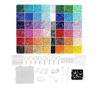 Kit de perlas fusibles - Kit de fusión de perlas de 5 mm | Pinzas de fusión de colores, juego de artesanía hecho a mano, suministros de arte creativo, actividades de fusión de tacos para, ad