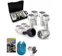 Kit de pernos antirrobo para llantas de acero, kit de 4 pernos + 1 llave Farad compatible con Mini Coupé, Spider, Countryman, Cooper, Paceman (N1) Juego de pernos para ruedas de coche