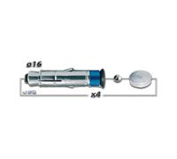 Kit de pernos de anclaje Artago 61TA 4 piezas para anclaje de tierra 61/60/58