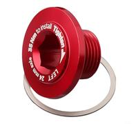Kit de pernos de brazo de manivela autoextraíble para bicicleta de carretera de rotor de 24 mm 30 mm tornillo de aleación de aluminio con junta negro (perno rojo L)