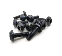 Kit de pernos de carenado 10 Piezas M6 Cap Head Motorcycle Bolts Screw Para YZF R1 R1M R15 R25 R3 R6 R125(Negro)