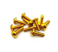 Kit de pernos de carenado 10 Piezas M6 Cap Head Motorcycle Bolts Screw Para YZF R1 R1M R15 R25 R3 R6 R125(ORO)