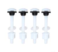 Kit de pernos de plástico para tanque de inodoro, tornillos M10 y arandelas de goma, juego de 2 pares para conectar el tanque del inodoro al cuenco, reparación e instalación de inodoros