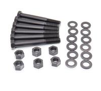 Kit de pernos de resorte de hoja de 9/16 x 4-1/2 pulgadas, acero endurecido grado 8 con 6 pernos, 6 tuercas de bloqueo y 12 arandelas para Chevrolet/GMC C/K 1500/2500/3500, Silverado, Sierra y más