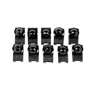Kit de pernos del cuerpo del carenado de la motocicleta, 10x M5 Kit de pernos del cuerpo del carenado de la motocicleta Tornillo Tuerca de sujeción de la velocidad de la aguja de aguja(Negro)