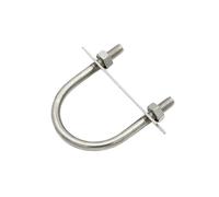 Kit de pernos en U de acero inoxidable 304 con tuercas y arandelas - M6 M8 M10 M12 for conexiones confiables 2 juegos(M10X48MM)