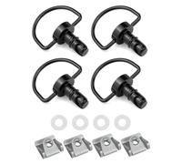 Kit de pernos Universal 14mm Motocicleta Liberación Rápida 1/4 D-ring Giro Carrera Carenado Sujetador(4 piezas negras)