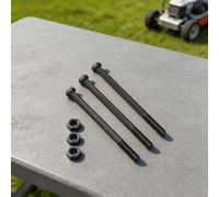 Kit de pernos y tuercas de husillo de cortacésped, óxido negro de grado 8 para ejes de 5/8-11 x 9-1/2, compatible con modelos MAG III SMT-52A STC52A-21KA (paquete de 3)