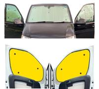 Kit de persianas para Fiat Scudo (2007-2016) (Juego Completo MWB + Puertas de Granero), Parte Trasera de Color Amarillo, Reversible y térmico, Protección Solar