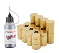 Kit de pesas de madera de pino para coche, 5 onzas en total, pesas de cobre Derby de 3/8 pulgadas, 4.5 onzas, 28 piezas, 3 tamaños y 14.2 g de polvo de grafito cilíndrico, lubricante de grafito para