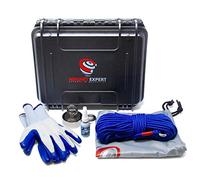 Kit de Pesca Magnetica Con Magnet de Neodimio de Alta Potencia, Guantes, Estuche de Transporte, Pegamento de Hilo Y Bolsa de Desecho Para Pesca Por Iman, Recuperacion Y Caza de Tesoros