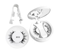 Kit de pestañas magnéticas - Pestañas postizas reutilizables de aspecto natural | Pestañas magnéticas con aplicador, kit de pestañas postizas portátiles para pestañas magnéticas para mujeres, novia,