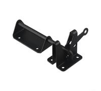 Kit de pestillo de puerta resistente para jardín al aire libre, piscina, valla, perno de puerta de autobloqueo automático con tirador de cable, pestillo negro de acero al carbono