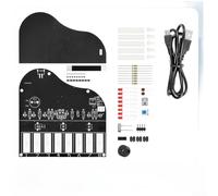 Kit de piano electrónico de bricolaje, juego de placa de circuito de práctica de soldadura para estudiantes, proyecto de montaje educativo de 5 V para aprender principios de circuito y física (B)