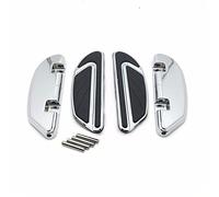 Kit de pie de pasajero de flujo de aire cromado compatible con Harley 2006 posterior Dyna / 2000 más tarde Softail / modelos Touring 1986 posteriores equipados con reposapiés de pasajero