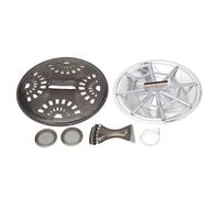 Kit de pièces pour guitare à résonateur en bronze : cône de résonateur avec chevalet arrière, pont en toile d’araignée, sillet, grille de la rosace ; plaque de recouvrement en
