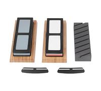 Kit de piedra de afilar de doble cara con base de guía angular para cuchillos y herramientas, afilador profesional de piedra de afilar para pulir y afilar cuchillas, ideal para