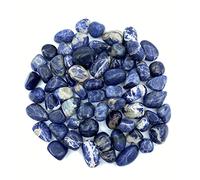 Kit de piedras de sodalita natural de 1 libra a granel, curación de reiki, equilibrio energético, alineación de chakras, buena suerte, regalo de reiki (piedras de 0.7 a 0.9 pulgadas)
