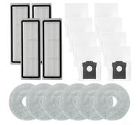 Kit de piezas de aspiradora para Cecotec para Conga X100 y X-Treme, incluye filtros de alta eficiencia, paños de microfibra y bolsas higiénicas para el polvo para pelo de mascotas y limpieza de suelos