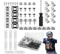 Kit De Piezas De Casco De Fútbol - Accesorios De Reparación De Casco, Paquete De Clip De Tornillo De Hockey | Tornillos De Hardware De Reemplazo De Fijación Duraderos, Soluciones De Reparación De La C