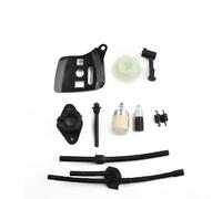Kit de piezas de motosierra, 25 cc de 2 tiempos, manguera de combustible y aceite, placa de barra de colector de admisión de engranaje helicoidal, accesorios de reparación para mantenimiento de jardín