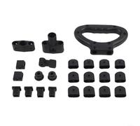 Kit de piezas de reparación de carro de camping de plástico negro para modelo plegable plano al aire libre marco de rueda de carretilla de repuesto conjunto de accesorios resistente de larga duración