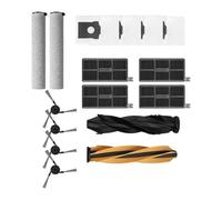 Kit de piezas de repuesto de 15 piezas para Dreame para MOVA Z60 Pro/Z60 Ultra Robot Aspiradora, 1 par de cepillo principal, 2 mopas de rodillo, 4 cepillos laterales, 4 filtros HEPA y 4 bolsas de