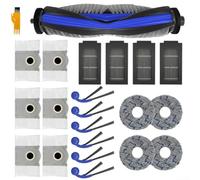 Kit de piezas de repuesto de 25 piezas para ECOVACS para DEEBOT T30C para Omni para aspiradora robot Gen2, incluye cepillo principal, cepillos laterales, filtros, paños de fregona, bolsas de polvo