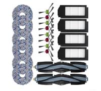 Kit de piezas de repuesto, paquete de 20 accesorios de repuesto para Ecovacs X1 Turbo, cepillos laterales principales, kit de almohadillas de fregona para piezas de robot aspirador