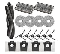 Kit de piezas de repuesto para aspiradora robot Dreame L40 Ultra AE/CE, incluye cepillo principal, 6 cepillos laterales, 2 filtros HEPA, 4 almohadillas para fregona, 4 bolsas de polvo
