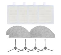 Kit de piezas de repuesto para aspiradora robótica Vyzzle D10 con paños de fregona, filtros y cepillos laterales compatibles con V20, Eve, S (A)