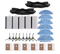 Kit de piezas de repuesto para Conga 7490/7290 con cepillo principal, cepillos laterales, bolsas de polvo, filtros y paños de fregona, juego de accesorios para aspiradora de 17/27 piezas (27 piezas)