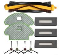 Kit de piezas de repuesto para ECOVAC para DEEBOT para aspiradora robot OZMO 930 y 610, incluye cepillo de rodillo principal, cepillos laterales, paños de fregona lavables y de alta