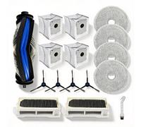 Kit de piezas de repuesto para ECOVACS para Deebot para mini robot aspirador, cepillo de rodillo principal, 4 cepillos laterales, 4 almohadillas de fregona, 4 bolsas de polvo, 2 filtros, cepillo de
