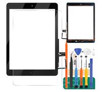 Kit de Piezas de Repuesto para iPad 9.7 2018 A1893 A1954 digitalizador de Pantalla táctil de Repuesto, para iPad 6 A1893 A1954 Panel de Pantalla táctil, con botón de Inicio (no Incluye LCD) (Negro)