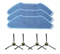 Kit de piezas de repuesto para Lefant M1, M2 Pro M2S M2 Plus U180 para aspiradora robot OKP K8, 3 paños de fregona, 4 cepillos laterales, juego de accesorios de limpieza de microfibra