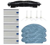 Kit de piezas de repuesto para Tefal Explorer Serie 20 40 y Smart Force Essential, incluye cepillo de rodillo, cepillos laterales, paños de fregona, filtros para aspiradoras robóticas Rg6825 Rg6875
