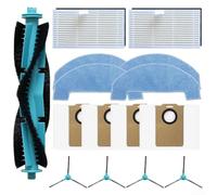 Kit de piezas de repuesto para Ultenic para T20 para Pro Robot Aspirador compatible con Honor S3 R3 con cepillo principal, cepillos laterales, paños de fregona, filtros y bolsas de polvo (A)