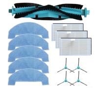 Kit de piezas de repuesto para Ultenic para T20 Pro para Lite para Honor S3 R3 Plus Robot Aspiradora, cepillos laterales de rodillo principal para filtro HEPA, almohadillas lavables para fregona