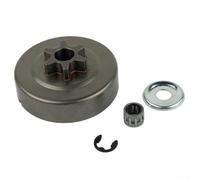 Kit de piñón de tambor de embrague, paso 3/8, 6T, ajuste de precisión para MS170, MS180, MS230, juego de rodamientos de piñón de tambor de motosierra