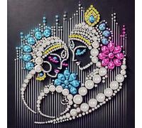 Kit de pintura artística de perlas, pintura creativa 5D de arte de perlas, hecha a mano, para decoración de pared del hogar, juego de regalo sin marco, 25 x 25 cm, 09-Dios hindú