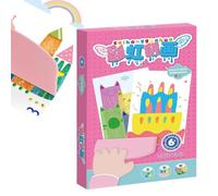 Kit de pintura con escobilla de goma, juego de colores creativos, proyecto de manualidades para niños, herramienta de vívido con flujo simple, accesorio de jardín de infantes