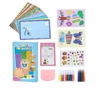 Kit de Pintura con Rasqueta para Creaciones Artísticas Infantiles,Materiales de Arte Educativos y Creativos - Set de Pintura para Niños | Para Niños & Niñas Desarrollo Motricidad Fina Aula Hogar Coleg