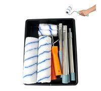 Kit de pintura con ruedas Herramienta completa para renovar proyectos de | Rollo de pintura de techo para vallas, terrazas, manualidades, techos, decoraciones, armarios de cocina, puertas, proyectos