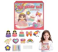 Kit de pintura de cuentas con calcomanías, juego de decoración de dibujos animados, cuentas seguras e inofensivas y calcomanías de pintura, actividades creativas de bricolaje para cuadernos, bolsos