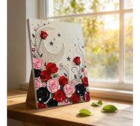 Kit de pintura de cuentas de arte con diamantes, pintura de cuentas de bricolaje con marco de color, juego de pintura de perlas de mar de ensueño para principiantes, cuadro de punto de piedras