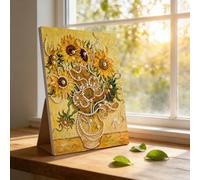 Kit de pintura de cuentas de arte de diamantes, pintura de cuentas de bricolaje con marco de color, juego de pintura de perlas de mar de ensueño para principiantes, cuadro hecho a mano para el hogar